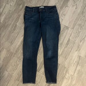 LOFT Dark Blue Ankle Curvy Skinny Jeans